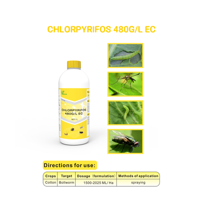 CAS 2921-88-2 Хлорпирифос 48% EC Инсектицид широкого спектра действия для резных червей поставщик 
